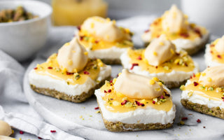 Gluten Free Lemon Pistachio Cheesecakes by Ella Nurse