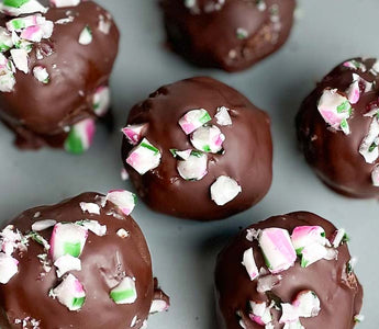 No Bake Vegan Peppermint Brownie Truffles