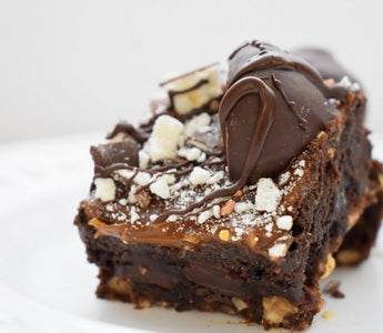 Salted Caramel & Hazelnut Fudge Brownies