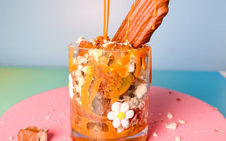 Easy Chocolate Caramel Cheesecake Meringue Sundae