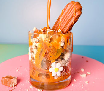 Easy Chocolate Caramel Cheesecake Meringue Sundae