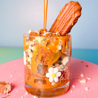 Easy Chocolate Caramel Cheesecake Meringue Sundae