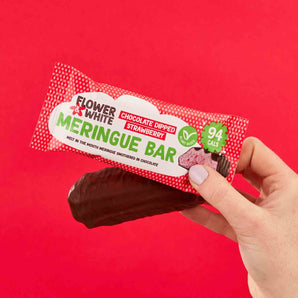 Chocolate Dipped Strawberry Vegan Meringue Bar(s)