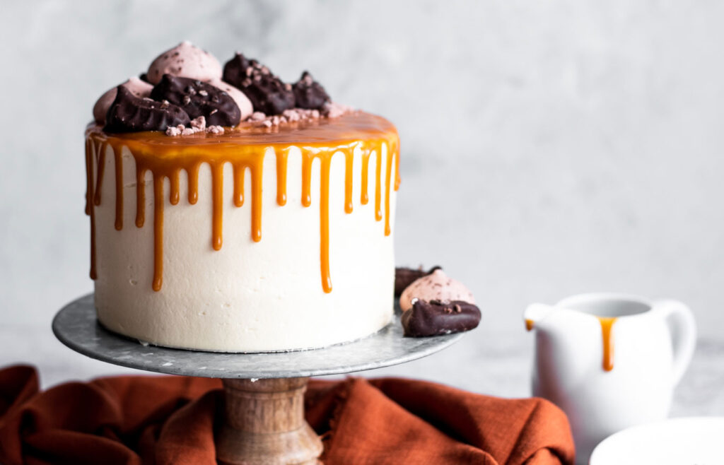 Caramel and Chocolate Layer Cake