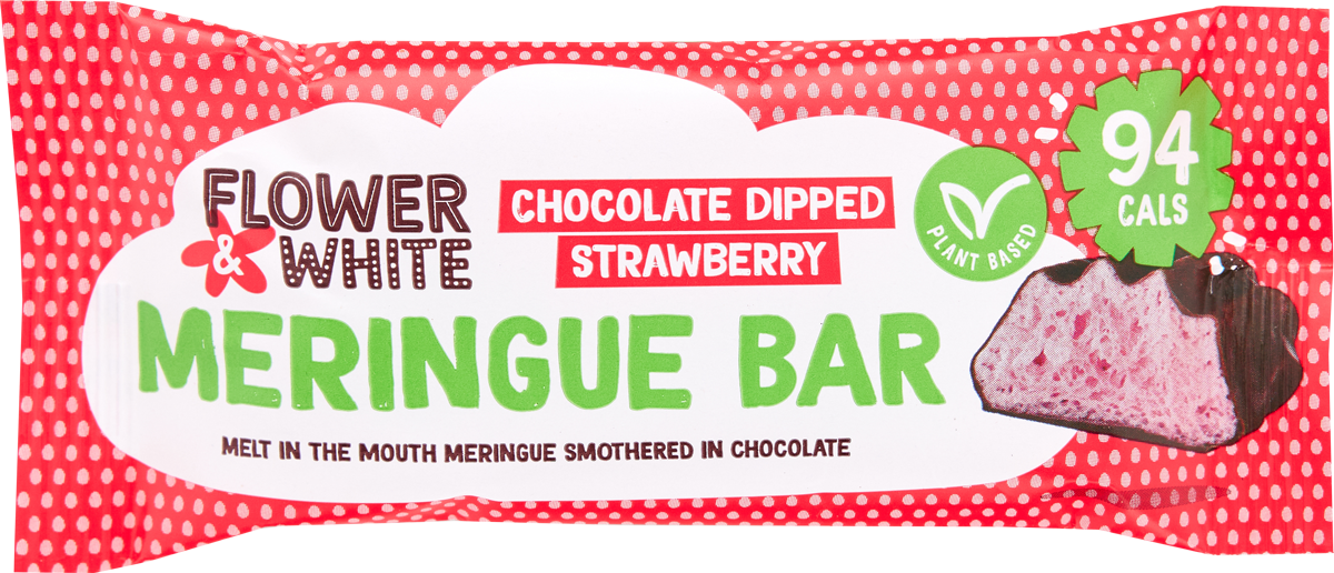 Vegan Chocolate Dipped Strawberry Meringue Bar